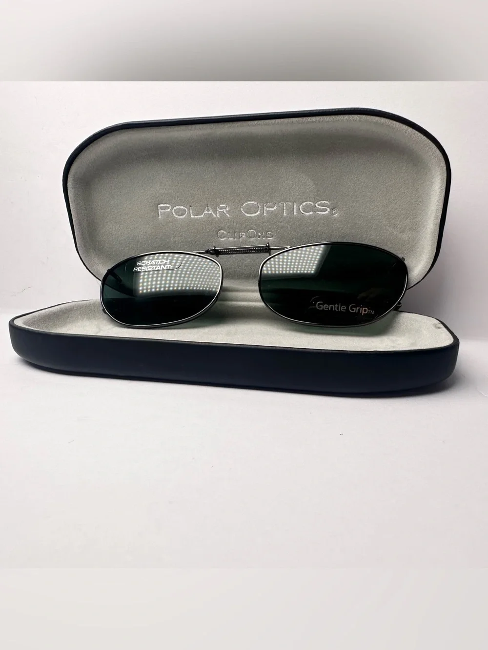 Polar Optics Clip-On Polarized Sunglasses Expandable Scratch Resist Rectangle